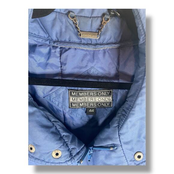 Only Jacket Mens Size Large 44 Bomber Jacket Navy Blue Retro - Picture 2 of 3